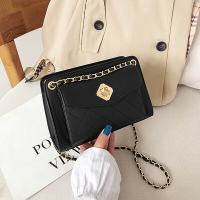 

Small fragrance bag female 2019 new ins super fire Korean fashion rhombic wild chain shoulder slung small square