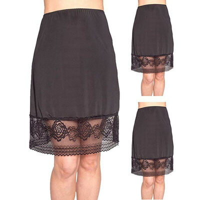 

Women Lace Slip Dress Skirt Extender A-Line Half Slip Extend Skirts Petticoats