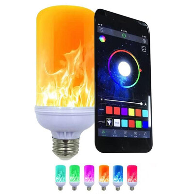 

LED Flame-Effect Fire Light Bulb E27 Home Decorative Light Atmosphere Lighting Vintage Flaming Lamp Controlled by Phone