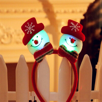 

Christmas LED Flashing Glowing Headband Women Girl Kids Xmas Gift Party New Year Halloween Christmas sweater Hair Decor Props W1