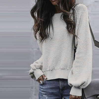 

Tailored Women Casual Solid Loose Sweater Long Sleeve Blouse T-Shirt Tops Outwear Shirts
