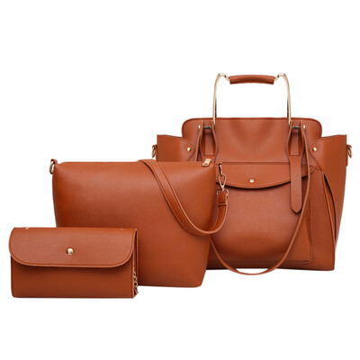 

3 Pcs Women Handbag Set 2019 Messenger Bags Ladies Shoulder Bag Lady PU Leather Casual Female Shopper Tote Sac Femme T2G