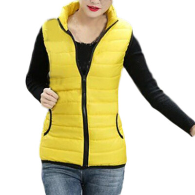 

Toponeto Womens Warm Coat Stand Collar Jacket Slim Winter Parka Outwear Coats Vest