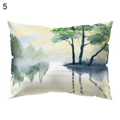 

Multicolor Eucalyptus Leaf Cactus Peony Pillow Case Cushion Cover Home Decor