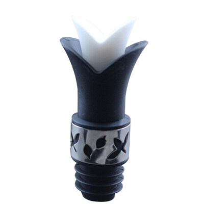 

Lily Flower Silicone Leakproof Red Wine Bottle Pourer Stopper Kitchen Bar Tool