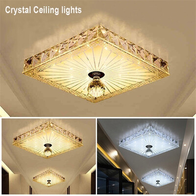 

18cm 12W LED Crystal Ceiling Lights Modern Style RoundSquare Aisle Porch Lights Chandeliers