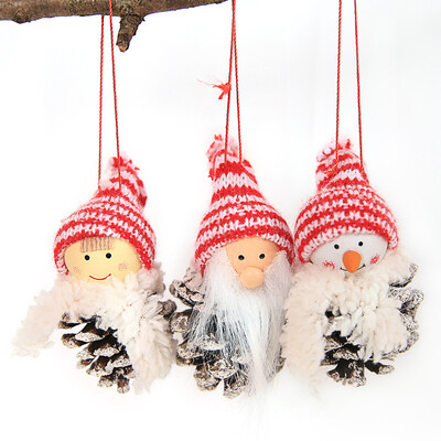 

New Year Santa Claus Christmas Tree Dolls Hanging Decor Home Party Ornaments Set