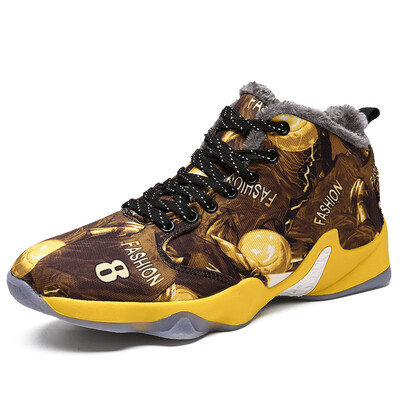 

Autumn&winter plus velvet warm basketball shoes non-slip wear-resistant shock sneakers outdoor sports shoes mens shoes
