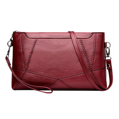 

Women Casual PU Leather Shoulder Messenger Handbags Pure Zipper Wristlets