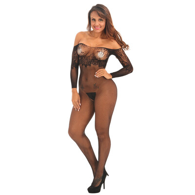 

Toponeto Women Sexy Perspective Slim Lingerie Siamese Stockings