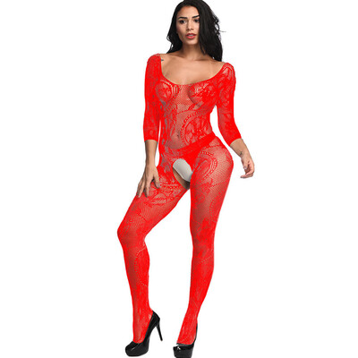 

Toponeto Women Open Crotch Mesh Lingerie Hollow Fishnet BabyDoll Underwear Nightwear