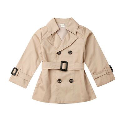 

Toddler Kids Baby Girls Trench Coat Autumn Jacket Windbreaker Outerwear Coats