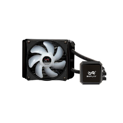

SOPLAY Cooler Fan Water Cooling CPU Radiator 120mm Quiet Fan Pure Copper Rainbow Color Auto Running Support IntelAMD