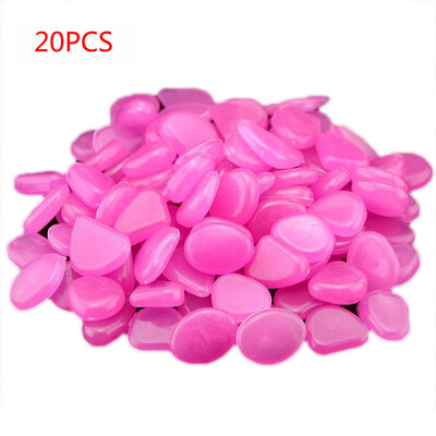 

Toponeto 20 Glow in Dark Pebbles Stone Home Garden Walkway Aquarium Fish Tank Valentine
