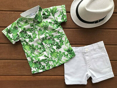 

2PCS Toddler Kids Baby Boy Gentleman Clothes Shirt Tops Shorts Pants Formal Outfit