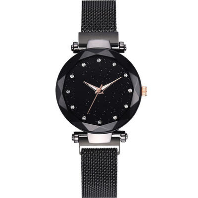 

2019 New Arrival Starry Sky Watch Luxury Quartz Women Watches Rose Gold Bracelet Rhinestone Lock Magnetic Buckle Lady Wristwatch
