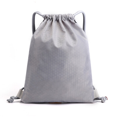 

Bundle pocket custom printed LOGO shoulder bag for men&women sports fitness pull rope simple waterproof light folding pull rop
