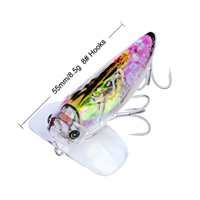 

1PCSlot 55mm 85g Fishing Crank Lure Minnow Hard Bait with 2 Fishing Hooks Fishing Tackle Lure 3D Eyes high quantity shock