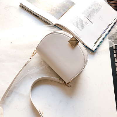 

Advanced sense bag foreign style simple texture handbag 2019 new Korean version of the wild single shoulder slung fashion saddle bag
