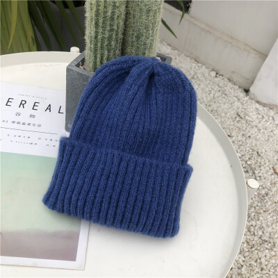 

Hat lady Korean version of the wool hat autumn winter mahair hat outdoor warm knitted head student hat wholesale