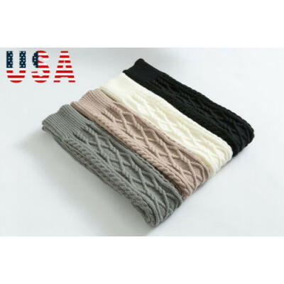 

Women Stocking Cable Knit Extra Long Boot Socks Over Knee Thigh High School Girl