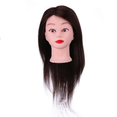 

Hairdress Training Head Real Hair Doll Mannequin Head Cosmetology Manikin