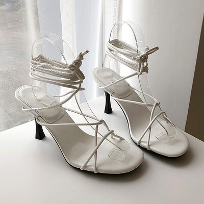 

Sandals Woman Summer Korean version of a word strap-on thin-heeled fairy wind Roman shoes 100 sets of high-heeled shoes