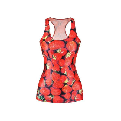 

Europe Fashion Women Tank Top Galaxy Digital Print Colorful Vest Round Neck Sleeveless Casual Camisole
