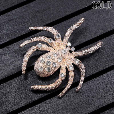

Halloween Brooch Jewelry Spider Animal Shape Corsage Accessories Clear Crystal Special Brooch Exquisite Corsage