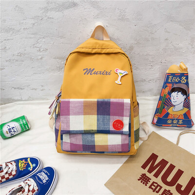 

Korean version of schoolbag female Harajuku ulzzang high school students in junior high school inswind backpack ancient feeling Se