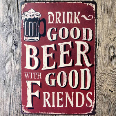 

1Pcs Retro Bar Metal Beer Cocktail Poster Decoration Wall Art Hanging Decoration For Beer Festival