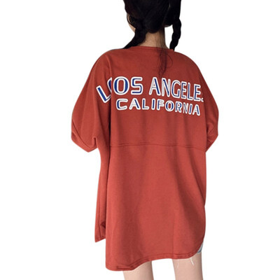 

Women Autumn Spring Simple Long Sleeve Cute Letter Print Loose Round Collar Sweater