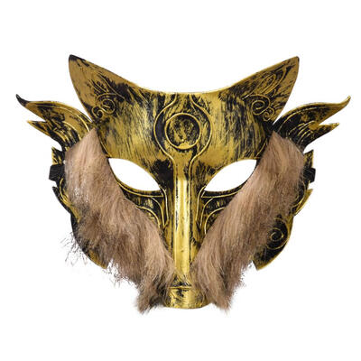

Plastic Werewolf Game Mask Scary Hairy Wolf Man Face Cover Halloween Decor