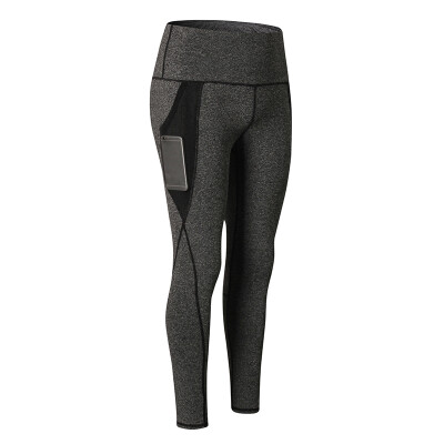 

Women Sport Leggings Solid Mesh Splicling Stretch High Waist Tights Running Yoga Athletic Training Pants