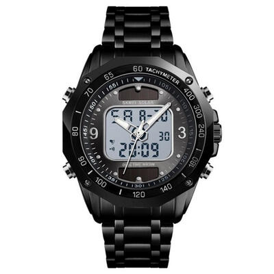 

SKMEI 1493 Digital Analog Watch Stainless Steel Outdoor Sport Waterproof Watches For Men