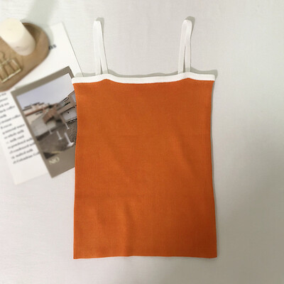 

Women Fashion Concise All-match Sexy Slim Fit Solid Color Personality Camisole Top