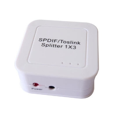 

SPDIF TOSLINK Digital Optical Audio 1x3 Splitter 1 Input 3 Outputs