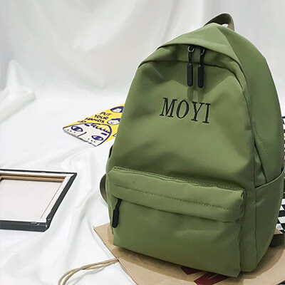 

Tailored Fashion Women Nylon Solid Color Capacity Student Backpack Travel Couple Bag