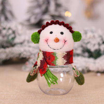 

Tailored Christmas Candy Jar Storage Bottle Friends Child Kid Flannel Sweet Gifts Snowman