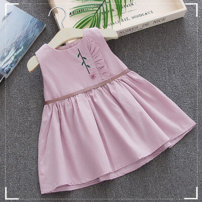 

Fashion Cute Sweet Princess Dresses Casual Girls Clothes 100 Cotton Princess Flowers embroidery Summer Girl Child Dress