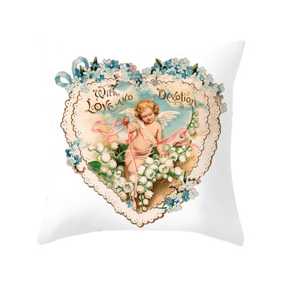 

Siaonvr Christmas Series Home Decor Polyester Peach Skin Pillow Case 18x18in