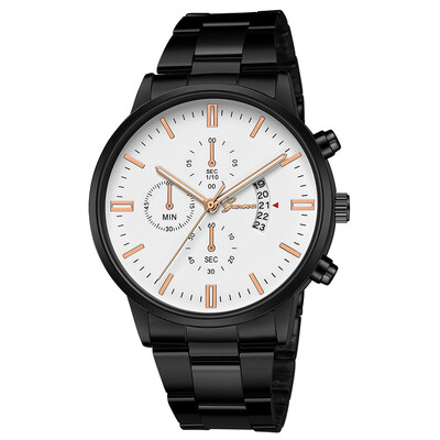 

Gobestart Mens Stainless Steel Quartz Analog Date Wrist Watch Sport Watches Gifts