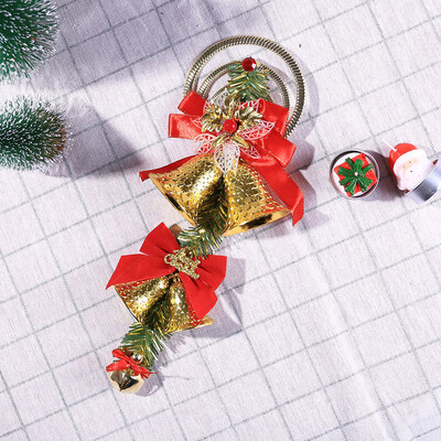 

〖Follure〗Christmas Bell Hanging Ornaments Wooden Santa Claus Xmas Tree Pendant Decor