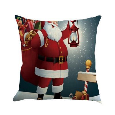 

Tailored Christmas Cotton Linen Sofa Car Home Waist Cushion Cover Throw Pillow Case
