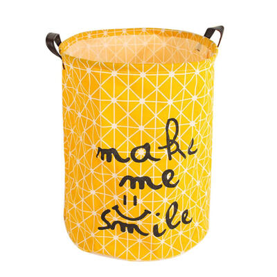 

Foldable Washing Laundry Basket Hamper Cotton Linen Clothes Storage Bag