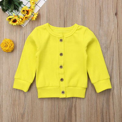 

Newborn Infant Baby Girl Boy Clothes Front Open Knit Sweater Romper Top Jumpsuit