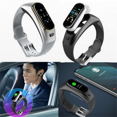 

Fitness Tracker Color Screen Bluetooth Smart Band Bracelet 2-in-1 Separate Heart Rate Blood Pressure Monitoring Caller