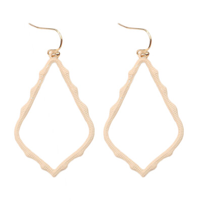 

Women Fashion Irregular Hollow Teardrop Shape Dangle Hook Earrings Jewelry Gift