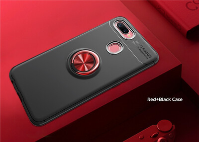 

Goowiiz Phone Case For OPPO F9R17 Luxury Metal Ring Magnetic Bracket TPU Shockproof Cooling