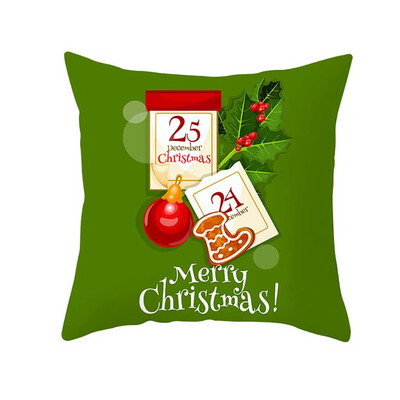 

Tailored Christmas Pillow Case Glitter Polyester Sofa Throw Cushion Cover Home Decor